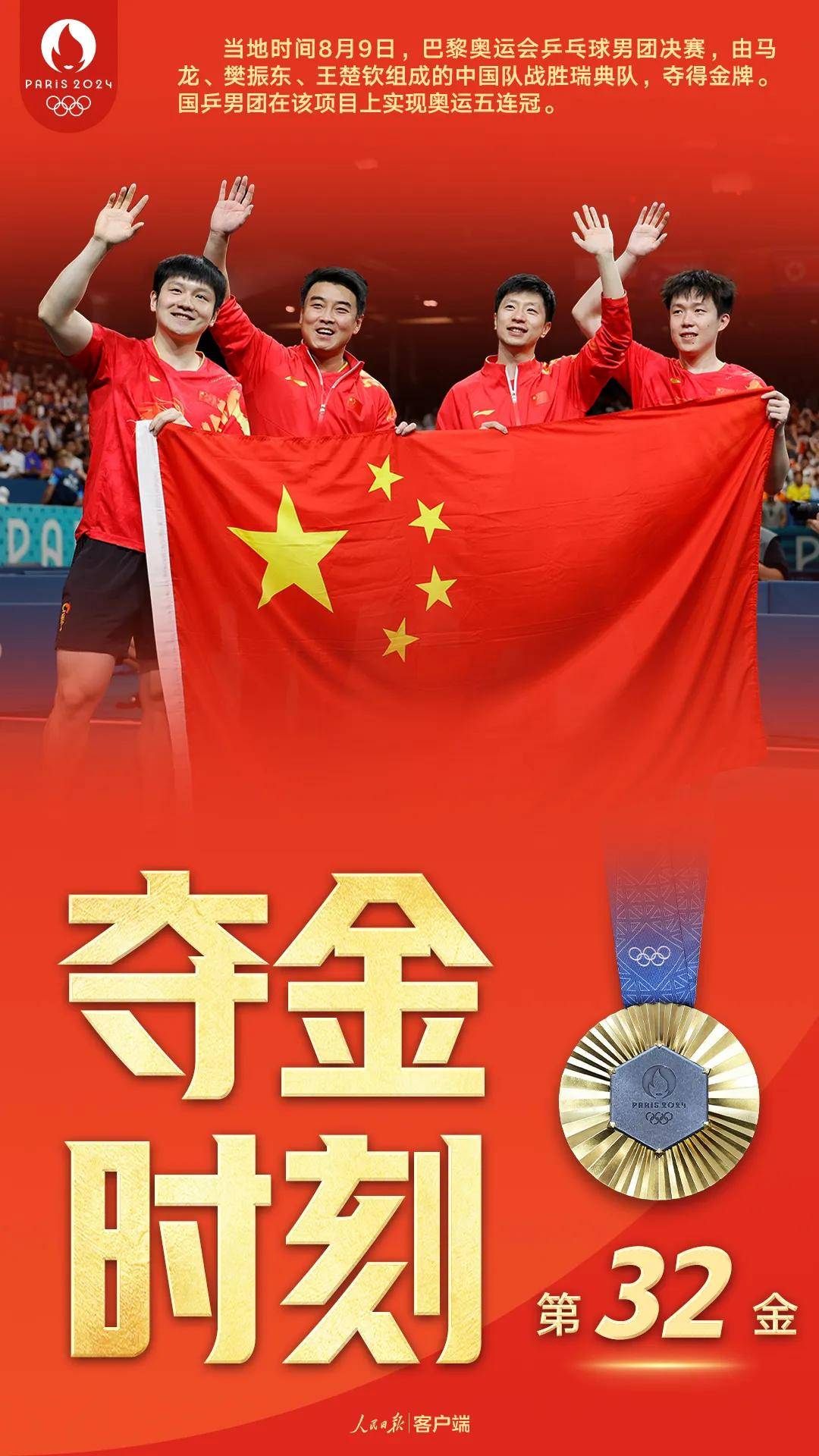 巴黎奥运会倒计时，中国代表团目标30金的简单介绍